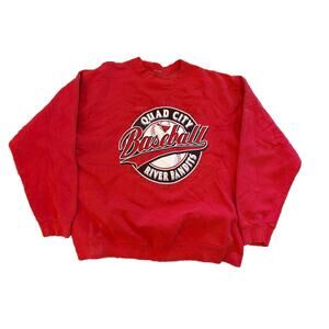 Vintage Quad City River Bandits Crewneck Sweatshirt Large Minor League Baseball